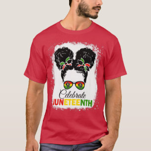 Black Girl Afro America Juneteenth Celebrate Indep T-Shirt