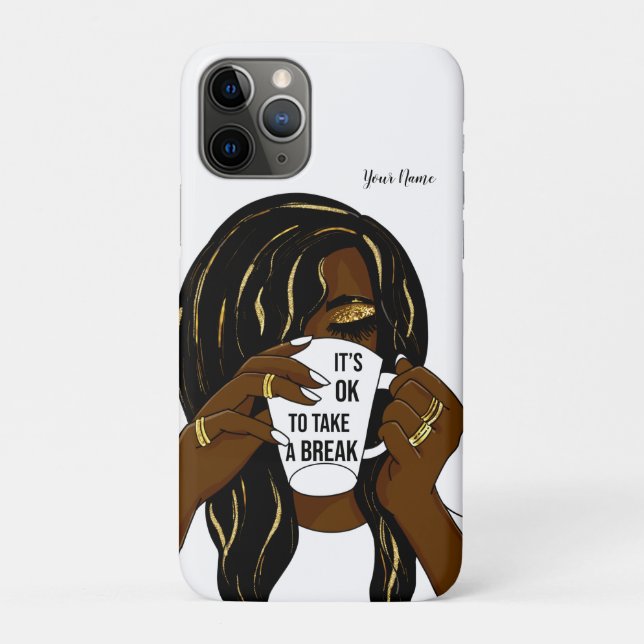 Black Girl Afro American Woman InspirationalQuote  Case-Mate iPhone Case (Back)