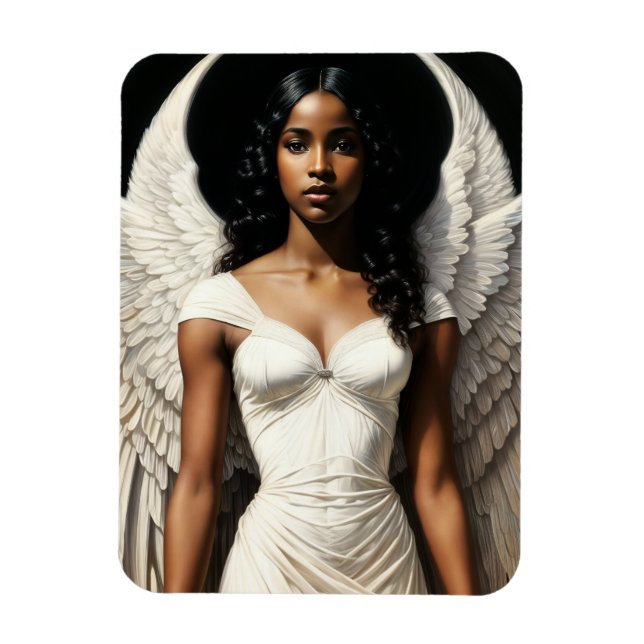 Black Girl Angel Angelcore Art Magnet (Vertical)