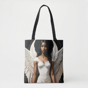 Black Girl Angel Angelcore Art Tote Bag