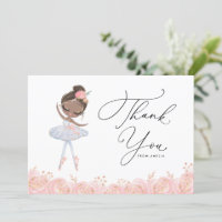 Black Girl Ballerina in White Dress Birthday