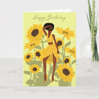 Black Girl Birthday Card
