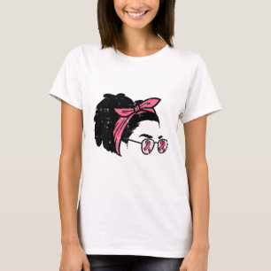 Black Girl Breast Cancer Awareness Survivor Africa T-Shirt