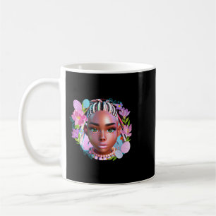 Black Girl Easter Magic Brown Skin Girls Spring Ea Coffee Mug