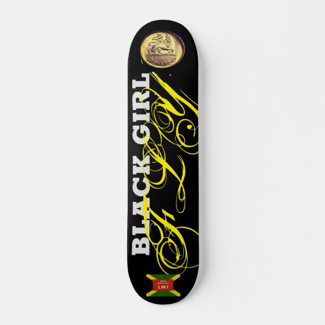 BLACK GIRL FLY Skateboard, 7¾" Deck Skateboard (Front)