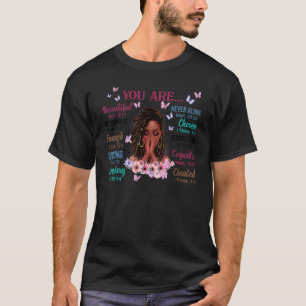 Black Girl God Says I Am Afro Woman Christian Reli T-Shirt