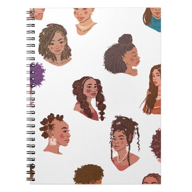 Black Girl Hairstyles Notebook (Front)