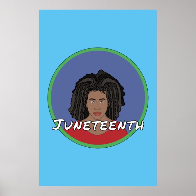 Black Girl Juneteenth Poster (Front)