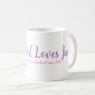 Black Girl Loves Jane Classic Mug in White