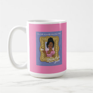Black Girl Loves Mug in purple with Pink BG