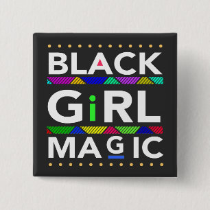 Black Girl Magic 15 Cm Square Badge