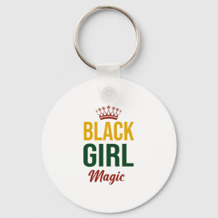 Black Girl Magic African American History Month.pn Key Ring