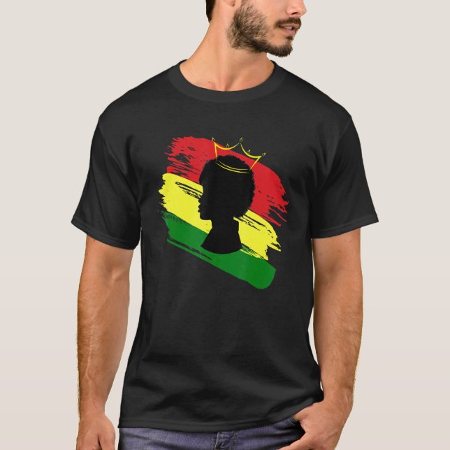 Black Girl Magic African Queen Melanin Girl Power T-Shirt (Front)