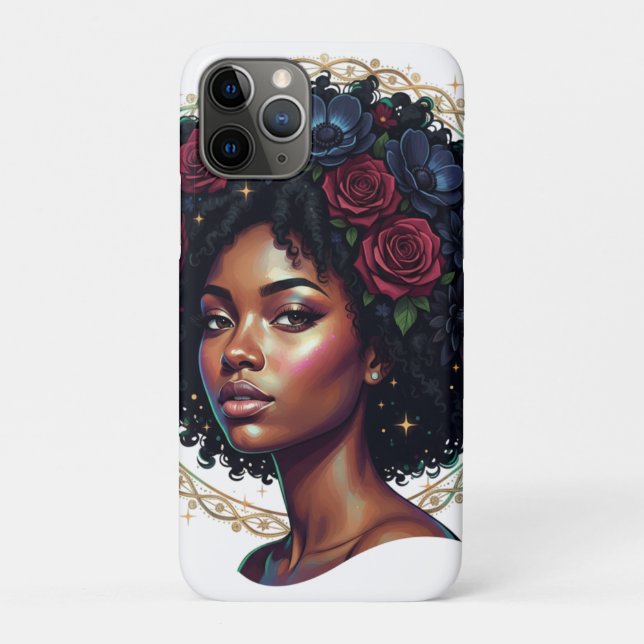Black Girl Magic Afro Diva Case-Mate iPhone Case (Back)