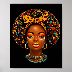 Black Girl Magic Afro Melanin Queen African Americ Poster