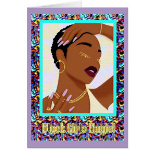 Black Girl Magic Afrocentric Empowerment Greeting 