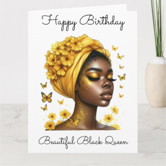 Black Girl Magic Birthday Sista Melanin Woman Card