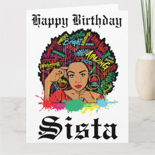 Black Girl Magic Birthday Sista Melanin Woman Card