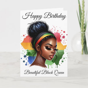 Black Girl Magic Birthday Sista Melanin Woman Card