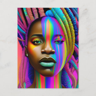 Black Girl Magic Birthday Sista Melanin Woman Holiday Postcard