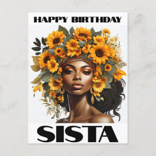 Black Girl Magic Birthday Sista Melanin Woman Holiday Postcard