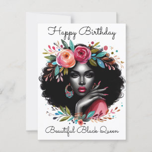 Black Girl Magic Birthday Sista Melanin Woman Postcard