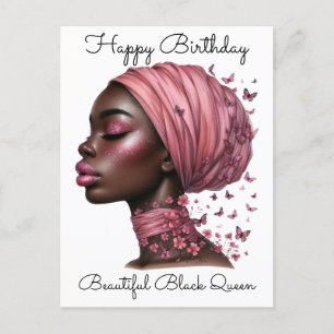 Black Girl Magic Birthday Sista Melanin Woman Postcard