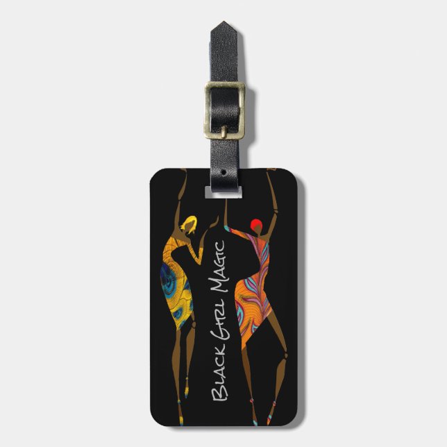 Black Girl Magic-Black Girls Rock Luggage Tag (Front Vertical)