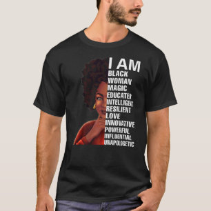 Black Girl Magic Blacknificent Hbcu Educated Melan T-Shirt