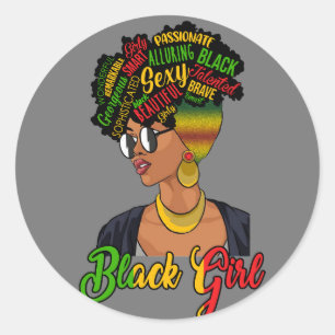 Black Girl Magic Classic Round Sticker