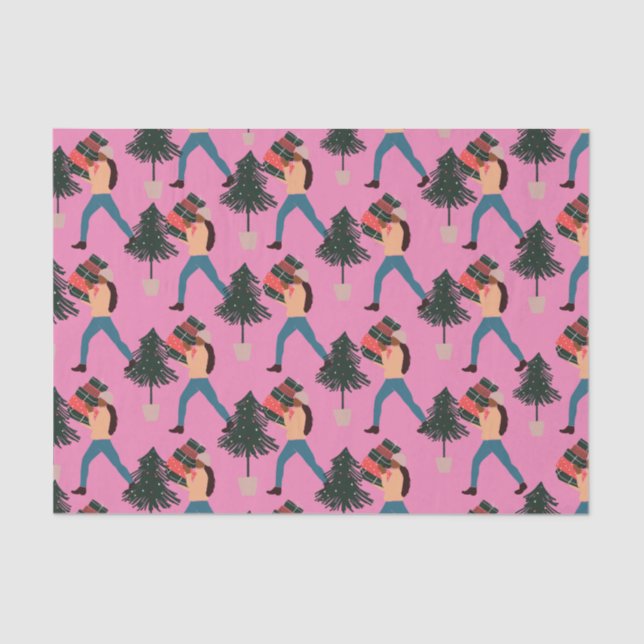 Black Girl Magic Holiday Wrapping Paper (Front)