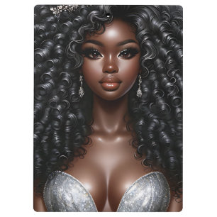 Black girl magic melanin brown skin girls sista clipboard