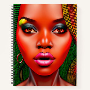 Black Girl Magic Melanin Poppin Juneteenth Queen Notebook