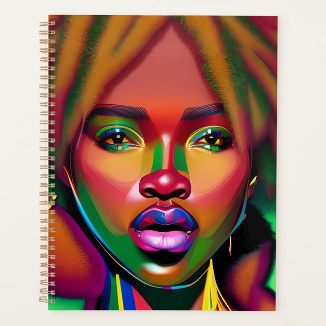 Black Girl Magic Melanin Poppin Juneteenth Queen Planner (Front)