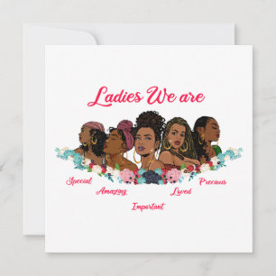 Black girl magic, melanin poppin, sista, brown ski holiday card