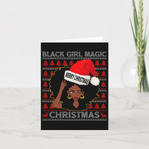 Black Girl Magic Merry Christmas African American  Card