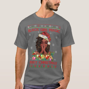 Black Girl Magic Merry Christmas African American T-Shirt