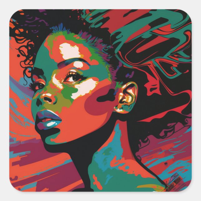 'Black Girl Magic' Pop Art Stickers (Front)