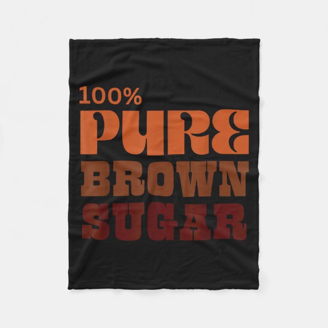 Black Girl Magic Queen Melanin History Juneteenth  Fleece Blanket (Front)