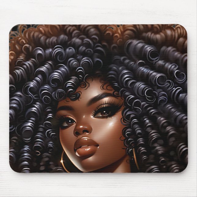 Black girl magic queen melanin woman sista queens  mouse mat (Front)