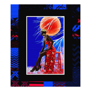 Black Girl Magic • Radiant Afrocentric Art Tapestr Photo Print