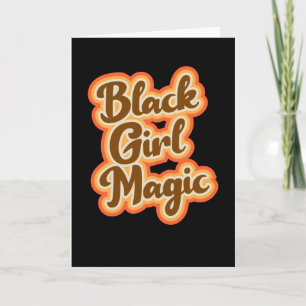 Black Girl Magic Retro Vintage Style Melanin Girls Card
