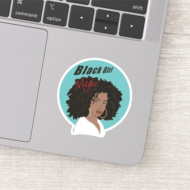 Black Girl Magic Sticker big Afro beautiful woman (Detail)