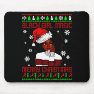 Black Girl Magic Ugly Christmas African American W Mouse Mat