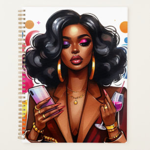 Black girl melanin sista african africa princess planner