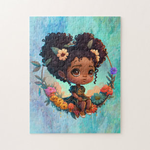Black Girl On A Swing Jigsaw Puzzle