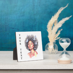 Black Girl Pastel Minimalistic Butterfly Custom Plaque
