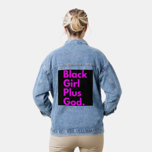 BLACK GIRL PLUS GOD DENIM JACKET