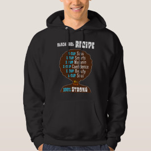 Black girl recipe pride for strong women and girls hoodie