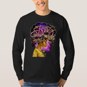 Black Girl She Is Strong Afro Woman Christian Reli T-Shirt